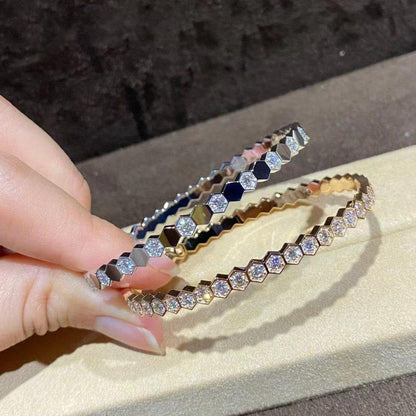[⭐⭐JeweliWhal]BEE LOVE GOLD BRACELET FULL DIAMOND