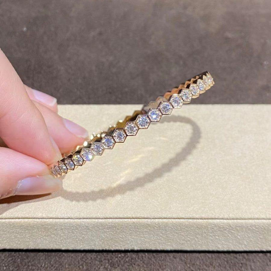 [⭐⭐JeweliWhal]BEE LOVE GOLD BRACELET FULL DIAMOND