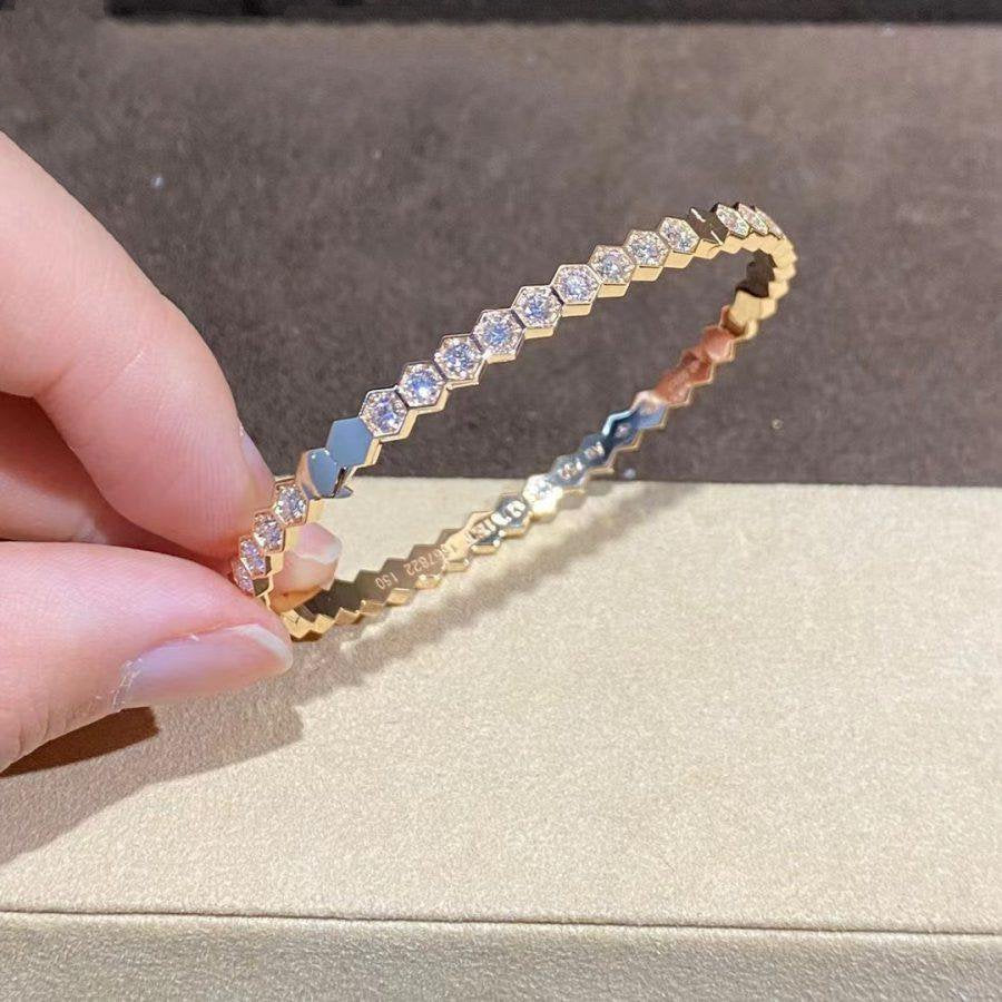 [⭐⭐JeweliWhal]BEE LOVE GOLD BRACELET FULL DIAMOND
