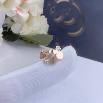 [⭐⭐JeweliWhal]BEE LOVE PINK GOLD DIAMOND EARRINGS