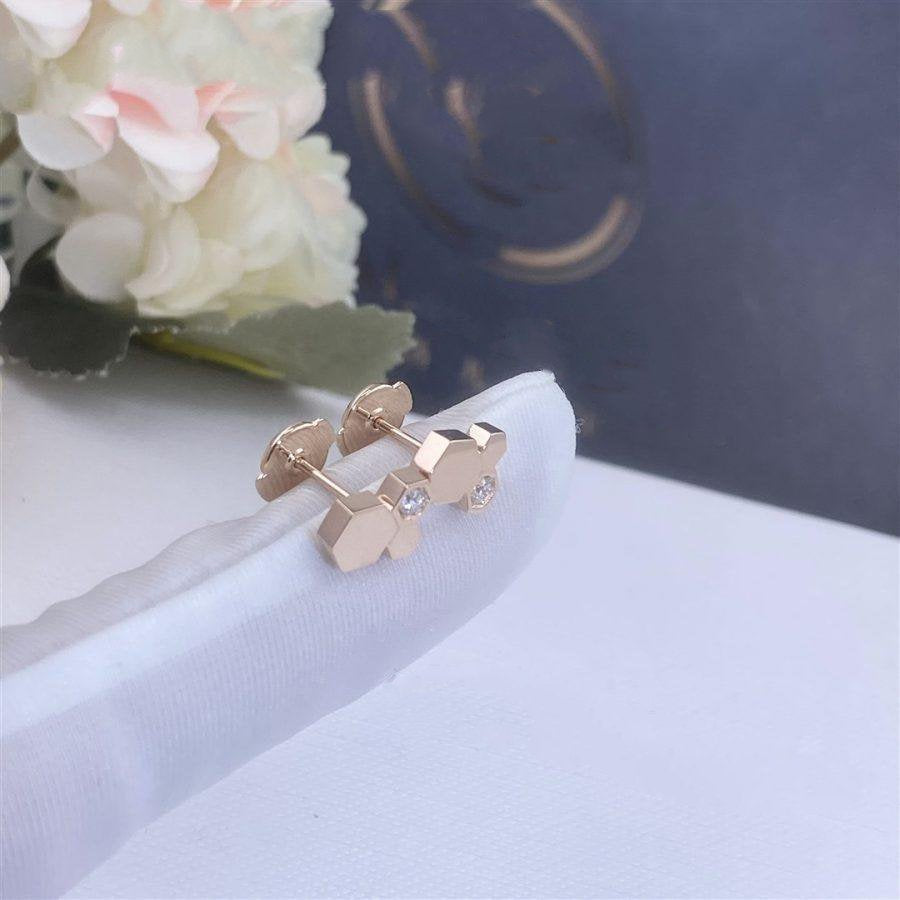 [⭐⭐JeweliWhal]BEE LOVE PINK GOLD DIAMOND EARRINGS