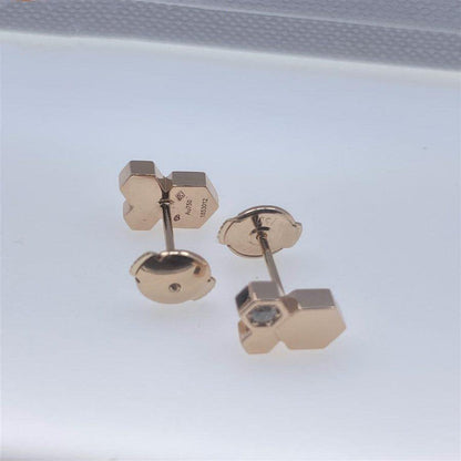 [⭐⭐JeweliWhal]BEE LOVE PINK GOLD DIAMOND EARRINGS