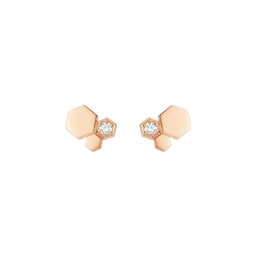 [⭐⭐JeweliWhal]BEE LOVE PINK GOLD DIAMOND EARRINGS