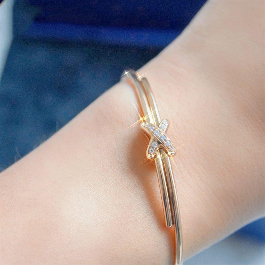 [⭐⭐JeweliWhal]ARMBAND-SET ROSÉGOLD DIAMANTEN
