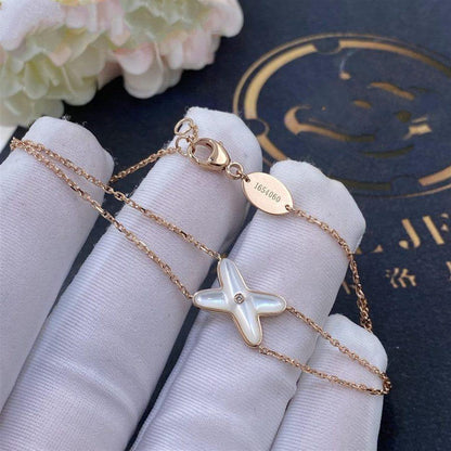 [⭐⭐JeweliWhal]JEUX ARMBAND WEISSES PERLMUTT ROSÉGOLD 1 DIAMANT