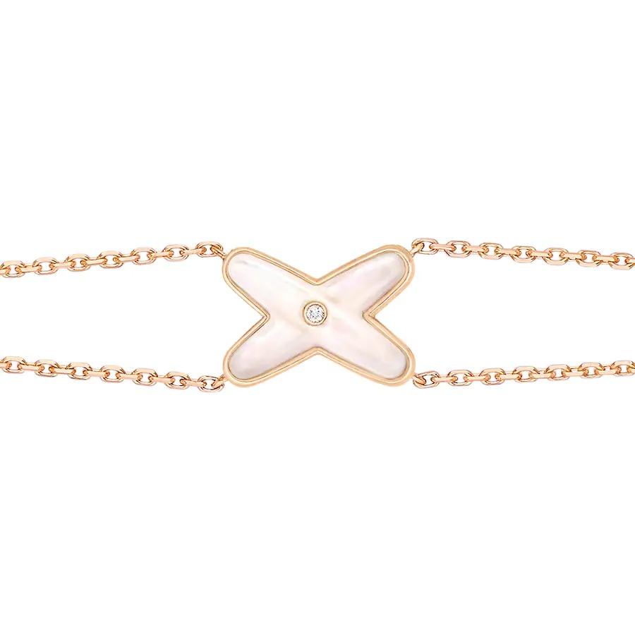 [⭐⭐JeweliWhal]JEUX ARMBAND WEISSES PERLMUTT ROSÉGOLD 1 DIAMANT