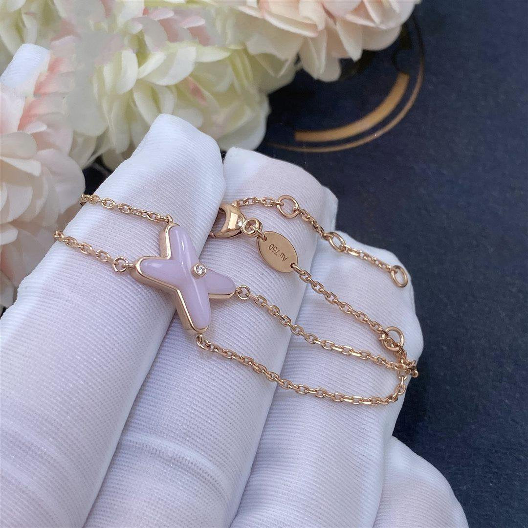 [⭐⭐JeweliWhal]JEUX BRACELET PINK MOP PINK GOLD 1 DIAMOND