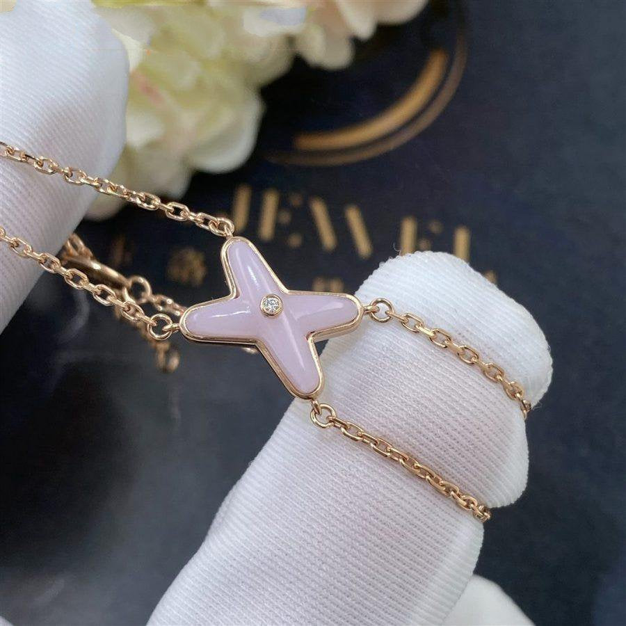 [⭐⭐JeweliWhal]JEUX BRACELET PINK MOP PINK GOLD 1 DIAMOND