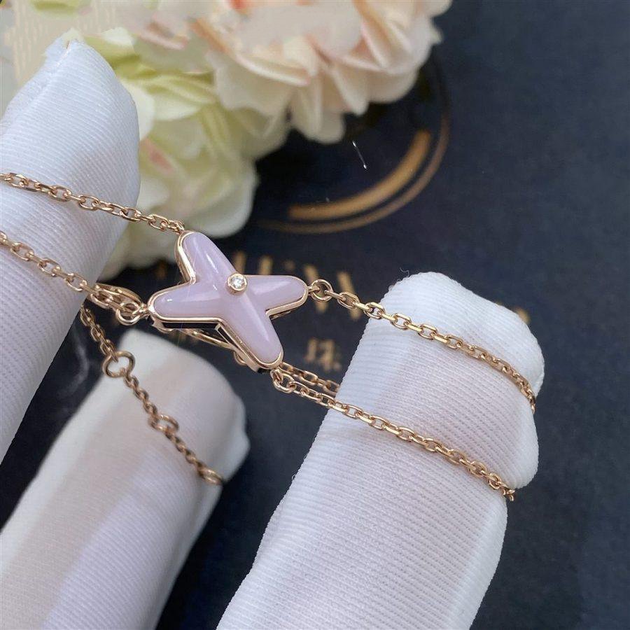 [⭐⭐JeweliWhal]JEUX BRACELET PINK MOP PINK GOLD 1 DIAMOND