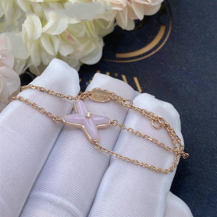 [⭐⭐JeweliWhal]JEUX BRACELET PINK MOP PINK GOLD 1 DIAMOND
