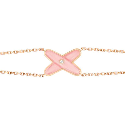 [⭐⭐JeweliWhal]JEUX BRACELET PINK MOP PINK GOLD 1 DIAMOND