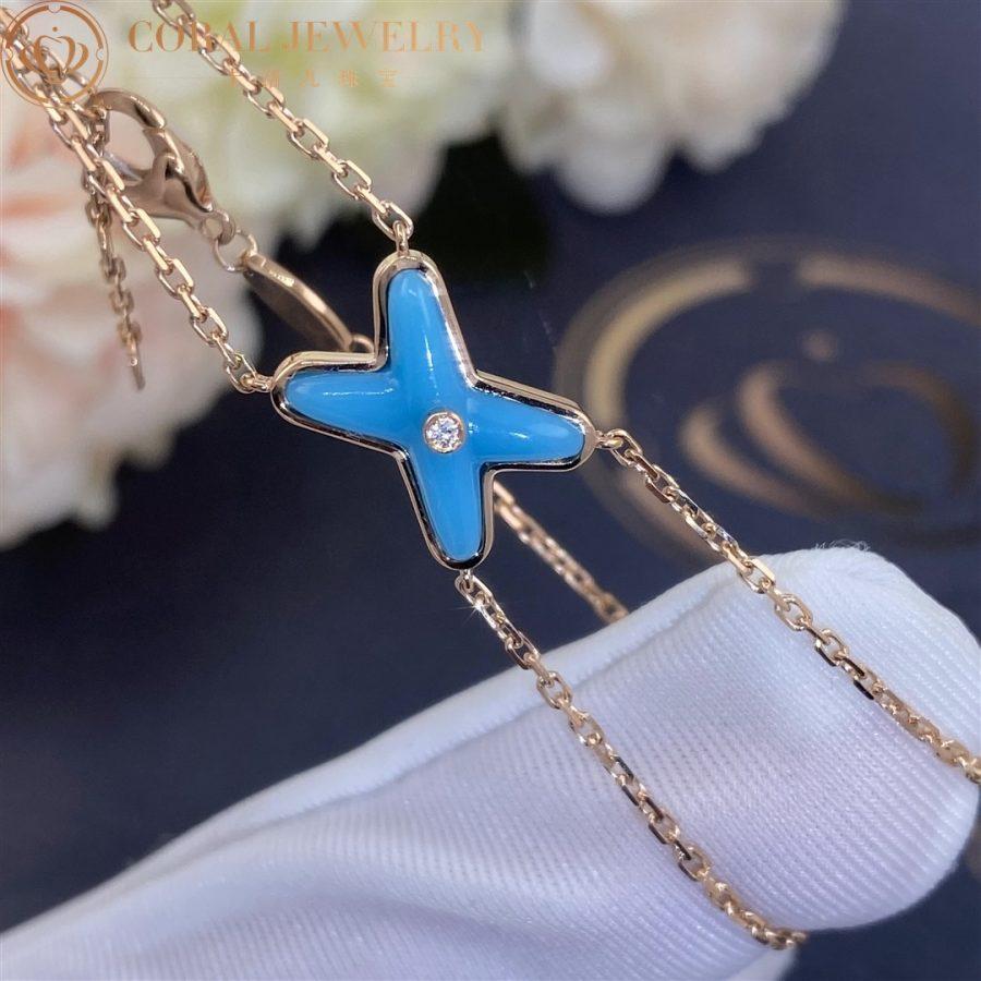 [⭐⭐JeweliWhal]JEUX BRACELET TURQUOISE PINK GOLD 1 DIAMOND