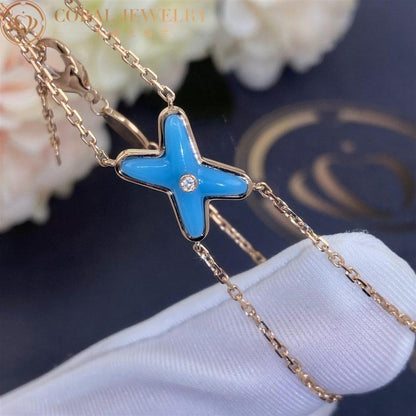 [⭐⭐JeweliWhal]JEUX BRACELET TURQUOISE PINK GOLD 1 DIAMOND