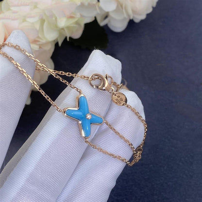 [⭐⭐JeweliWhal]JEUX BRACELET TURQUOISE PINK GOLD 1 DIAMOND