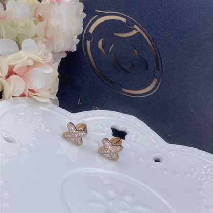 [⭐⭐JeweliWhal]OHRRINGE AUS ROSEGOLD MIT DIAMANTEN