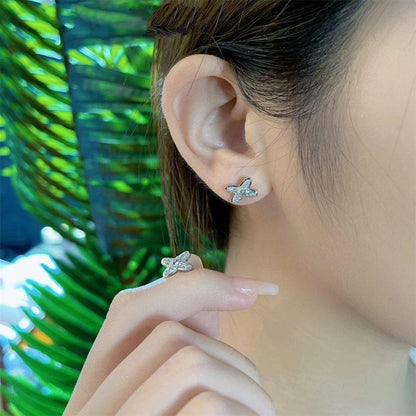 [⭐⭐JeweliWhal]JEUX DE SILVER DIAMOND EARRINGS