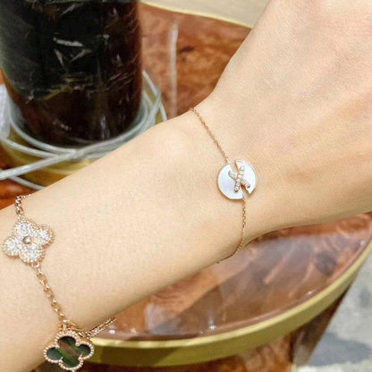 [⭐⭐JeweliWhal]JEUX DE BRACELET MOP PINK GOLD DIAMONDS