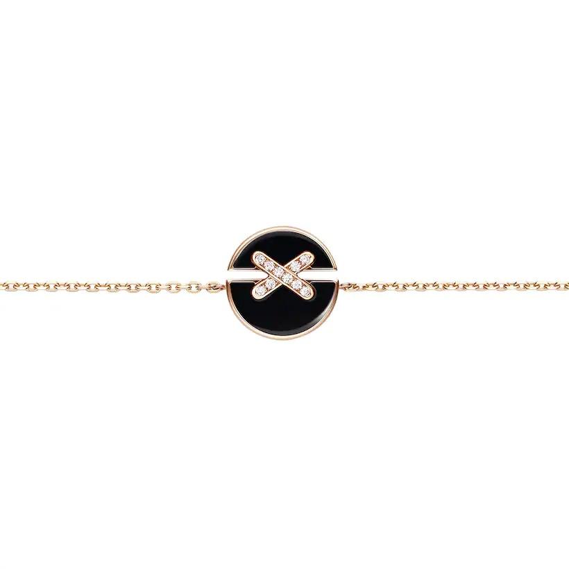 [⭐⭐JeweliWhal]JEUX DE BRACELET ONYX PINK GOLD DIAMOND