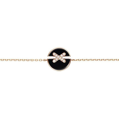[⭐⭐JeweliWhal]JEUX DE BRACELET ONYX PINK GOLD DIAMOND