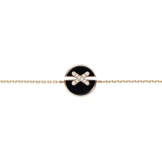 [⭐⭐JeweliWhal]JEUX DE BRACELET ONYX PINK GOLD DIAMOND