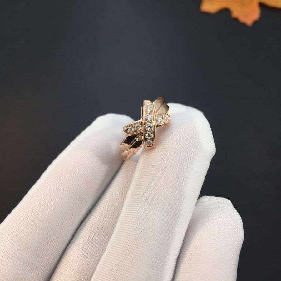 [⭐⭐JeweliWhal]RING AUS PINKGOLD MIT DIAMANTEN