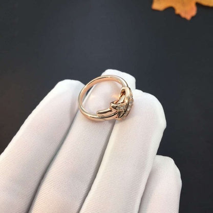 [⭐⭐JeweliWhal]RING AUS PINKGOLD MIT DIAMANTEN