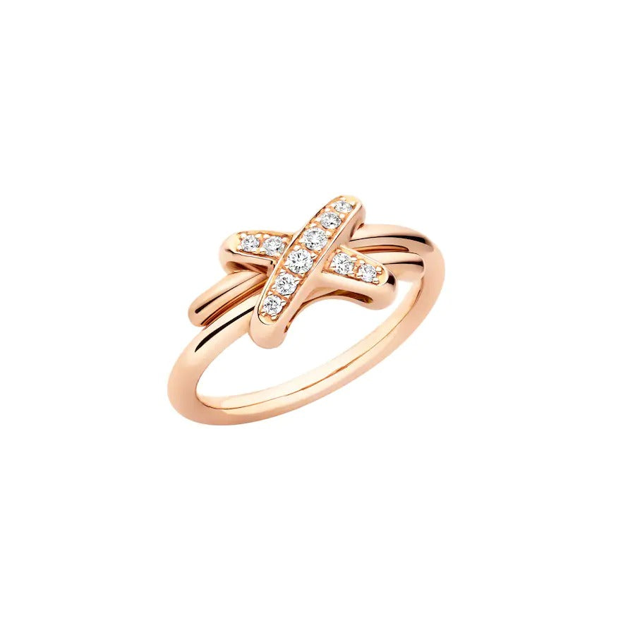 [⭐⭐JeweliWhal]RING AUS PINKGOLD MIT DIAMANTEN