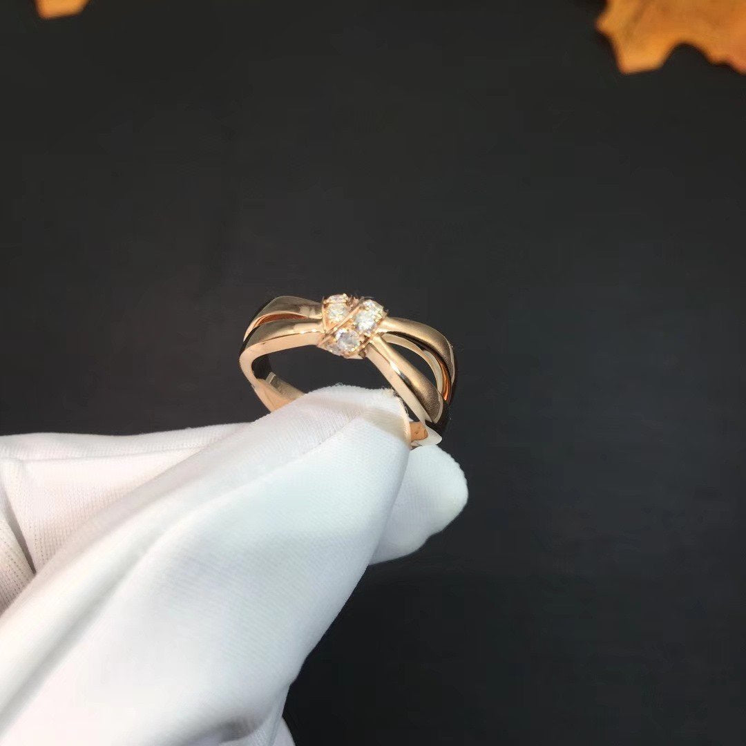 [⭐⭐JeweliWhal]LIENS RING ROSÉGOLD DIAMANT