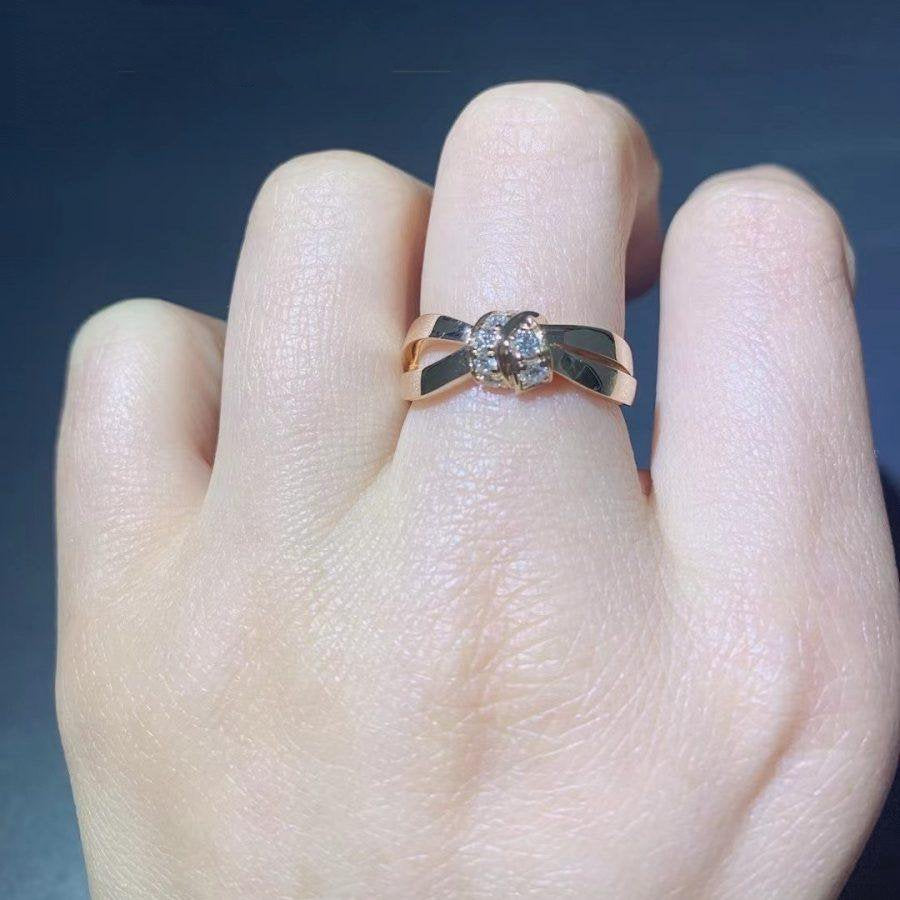[⭐⭐JeweliWhal]LIENS RING ROSÉGOLD DIAMANT