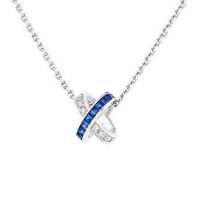 [⭐⭐JeweliWhal]LIENS DIAMOND SILVER NECKLACE