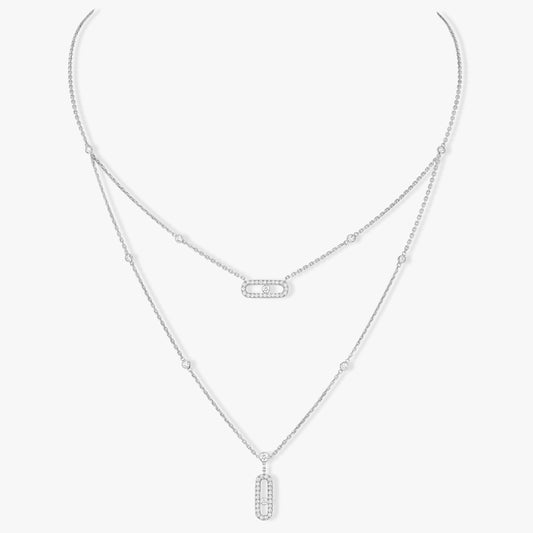 [⭐⭐JeweliWhal]MOVE 2 ROW DIAMOND NECKLACE