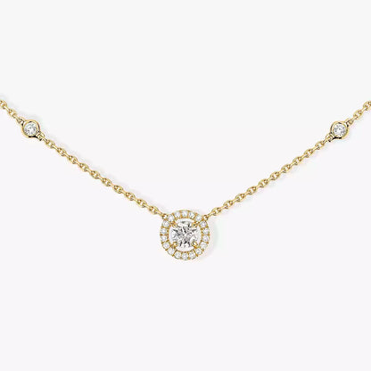 [⭐⭐JeweliWhal]Diamond Necklace 0,20ct Brilliant Shape Joy