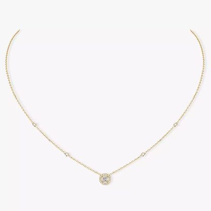 [⭐⭐JeweliWhal]Diamond Necklace 0,20ct Brilliant Shape Joy