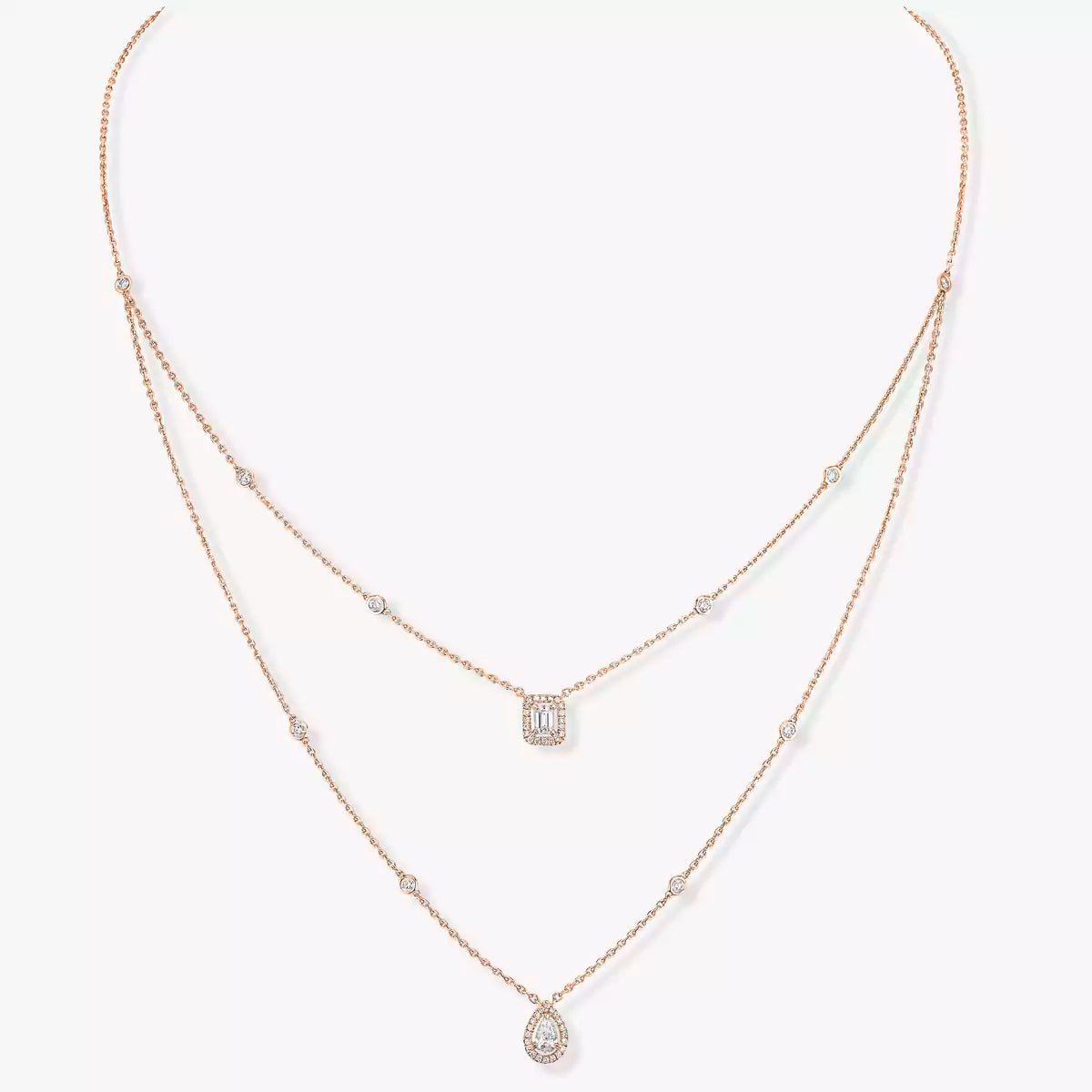 [⭐⭐JeweliWhal]Diamond Necklace My Twin 2 Rows