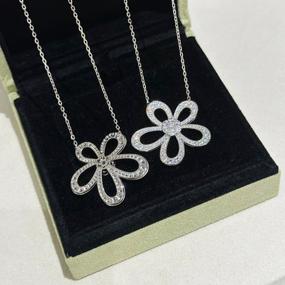 [⭐⭐JeweliWhal]FLOWERLACE NECKLACE FULL DIAMONDS