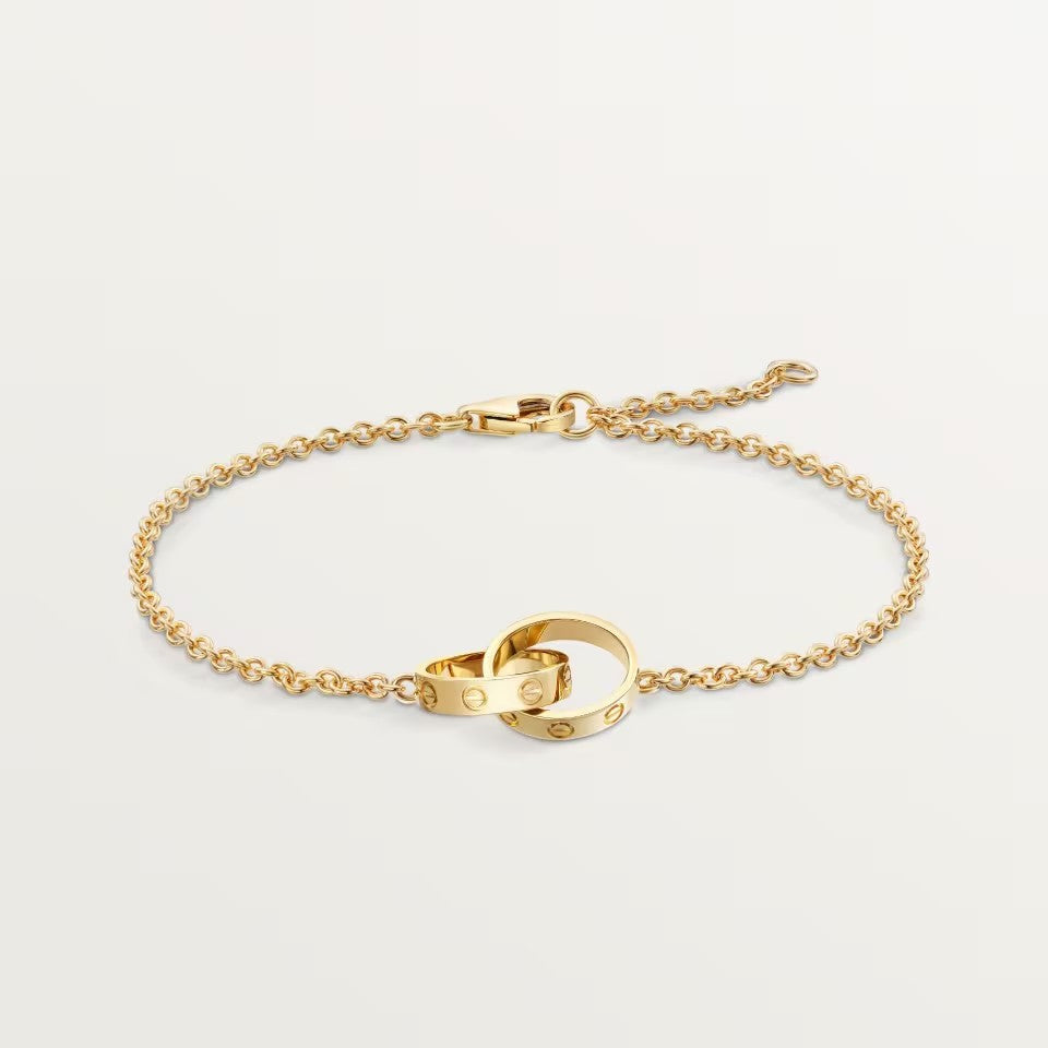 [⭐⭐JeweliWhal]LOVE BRACELET DOUBLE RING