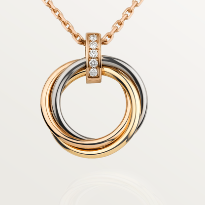[⭐⭐JeweliWhal]TRINITY NECKLACE GOLD  DIAMONDS