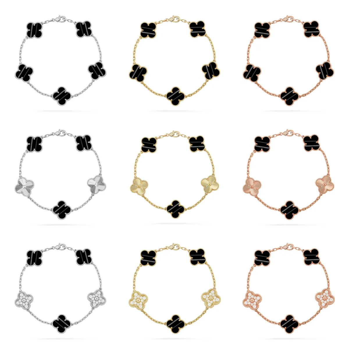 [⭐⭐JeweliWhal] CLOVER 5 MOTIF PULSAR STONE BRACELET COLLECTION
