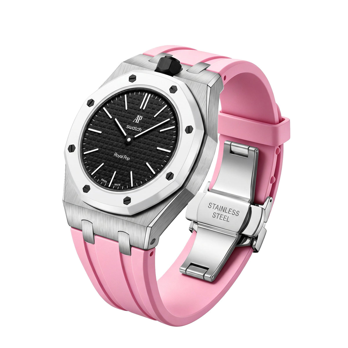 Royal Oak Pop Exklusives Stahlgehäuse & Silikonarmband mit Halterung