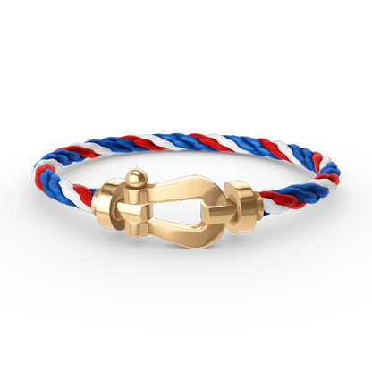 [⭐⭐JeweliWhal]FORCE GROSSES HUFEISEN-ARMBAND OHNE DIAMANTEN GOLD