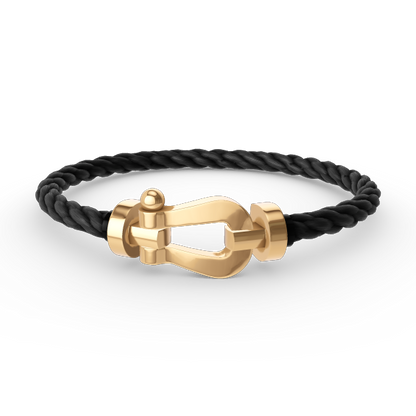 [⭐⭐JeweliWhal]FORCE GROSSES HUFEISEN-ARMBAND OHNE DIAMANTEN GOLD