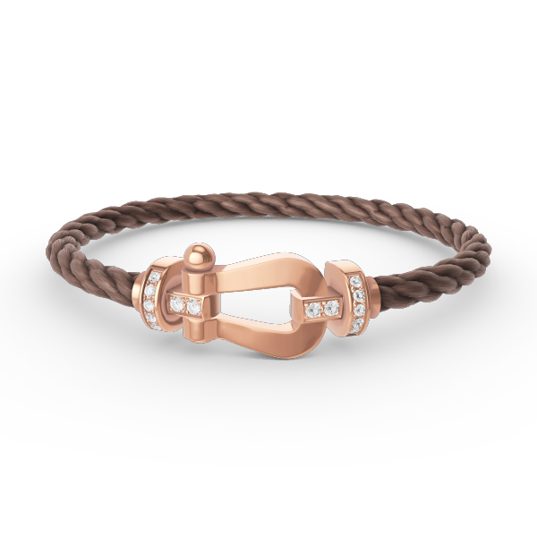 [⭐⭐JeweliWhal]FORCE GROSSES HUFEISEN HALB-DIAMANT ARMBAND ROSÉGOLD