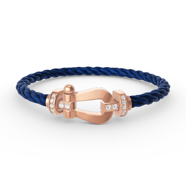[⭐⭐JeweliWhal]FORCE GROSSES HUFEISEN HALB-DIAMANT ARMBAND ROSÉGOLD