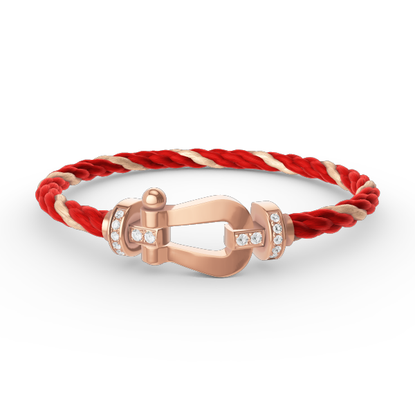 [⭐⭐JeweliWhal]FORCE GROSSES HUFEISEN HALB-DIAMANT ARMBAND ROSÉGOLD