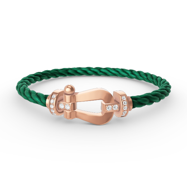 [⭐⭐JeweliWhal]FORCE GROSSES HUFEISEN HALB-DIAMANT ARMBAND ROSÉGOLD