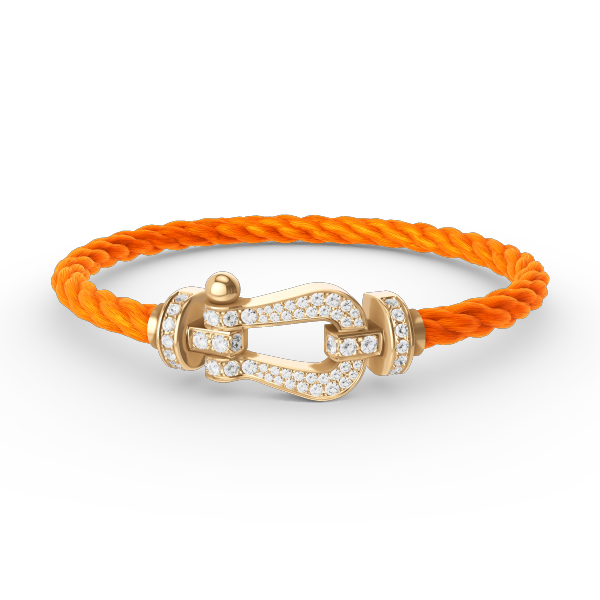 [⭐⭐JeweliWhal]FORCE LARGE HORSESHOE FULL DIAMOND BRACELET GOLD