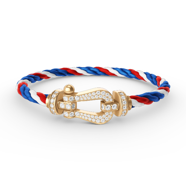[⭐⭐JeweliWhal]FORCE LARGE HORSESHOE FULL DIAMOND BRACELET GOLD