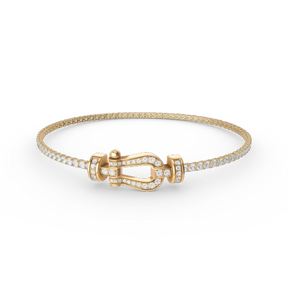[⭐⭐JeweliWhal]FORCE  HORSESHOE  DIAMOND TENNIS BRACELET
