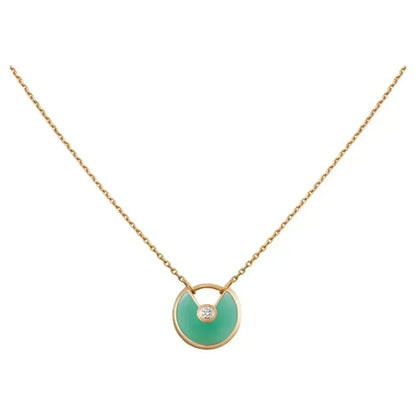 [⭐⭐JeweliWhal]AMULETTE GOLD MALACHIT HALSKETTE
