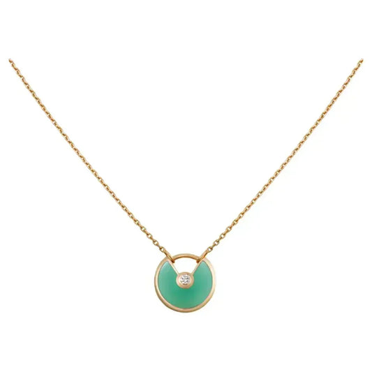 [⭐⭐JeweliWhal]AMULETTE GOLD MALACHITE NECKLACE
